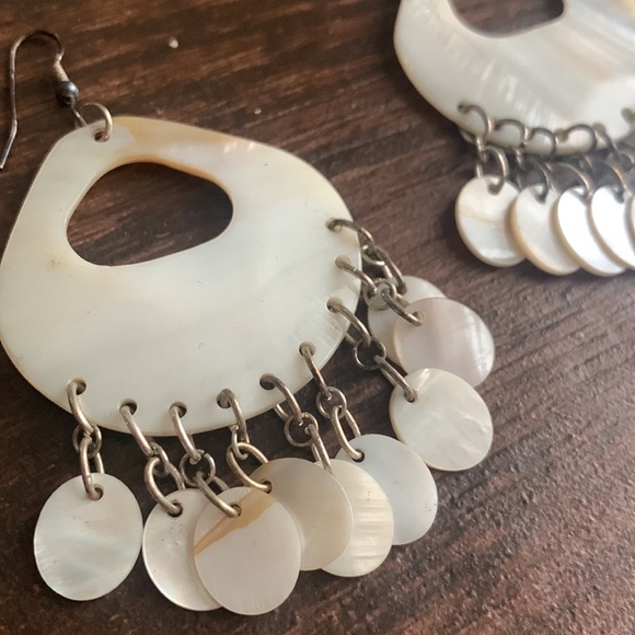 Handmade Shell Earrings - Picture 2 of 3